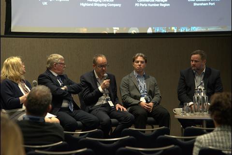Panellists - George S Macleod, Matthew Lowes, Tom Willis and Tom Marsh, with Moderator Alexandra Herdman